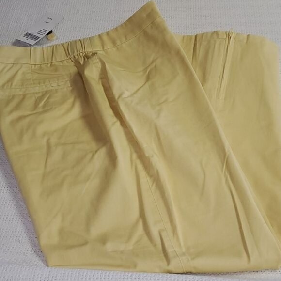 Chico's Design Eden Raffia High Waisted Sz.1 Pants Zippered Side Slit w Pockets - Picture 5 of 12